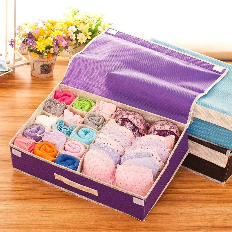 

High Quality Bra Underwear Travel Bags 4 Colors Foldable Clothes Tidy Women Storage Bag Box Luggage Pouch For Lingerie Makeup