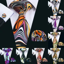 Мужской галстук с принтом галстук Gravata Neckwear Barry.Wang модный носовой платок запонки набор галстуков для мужчин свадьба Вечеринка бизнес США-1277 Мужской галстук с принтом галстук Gravata Neckwear Barry.Wang модный носовой платок запонки набор галстуков для мужчин свадьба Вечеринка бизнес США-1277
