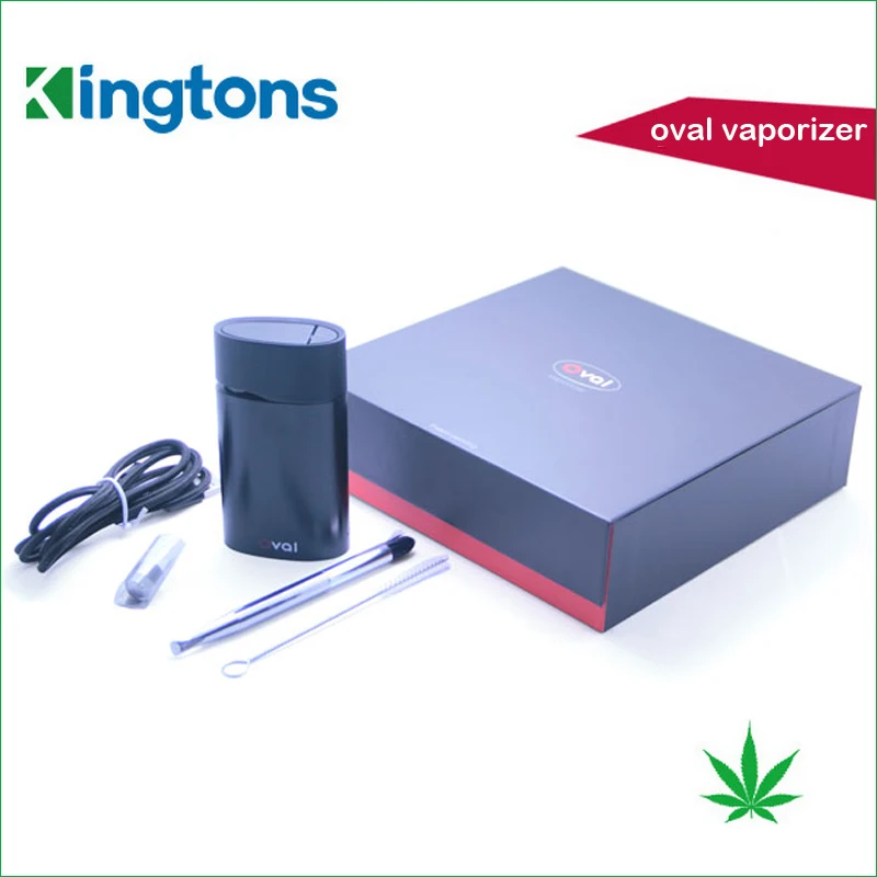 

Original Kingtons oval dry herb wax 2-in-1 vaporizer kit 1600mah battery black widow vapor pen herb stick Heating Chamber e-cig