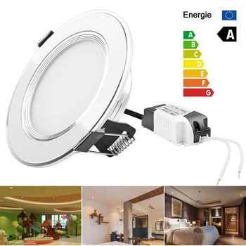 

Ultra Slim Recessed LED Ceiling Light 3/5/7/9W Ceiling Lamp 3-Color LED Panel Lights for Home living Room lights AC 100-245V