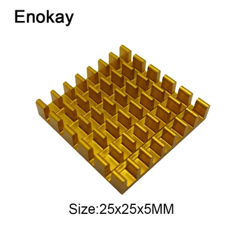 

Wholesale 15 Pieces High quality Aluminum 25x25x5mm Cooling Heatsinks Heat Sink Cooler Radiator