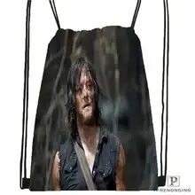 Custom Daryl Dixon The Walking Dead 01 Drawstring Backpack Bag Cute Daypack Kids Satchel Black Back