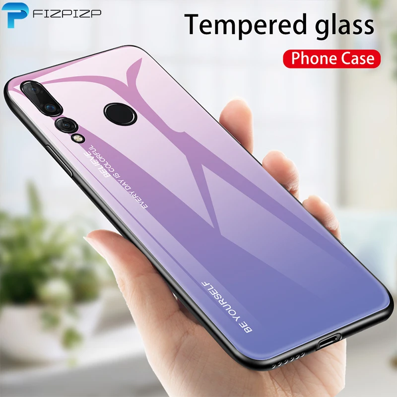 

Phone Case For Huawei P30 Pro P20 Mate 20 Lite Nova 3 3i 4 P Smart 2019 Honor 10 Lite 10i 8X V20 Tempered Glass Full Cases Cover