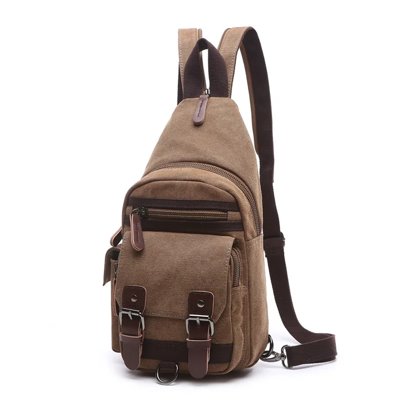 

Boshikang Casual Men&women Canvas Backpack Small Zipper Shoulder Strap Backpack Vintage Backpacks Back Pack Rucksack Mochila