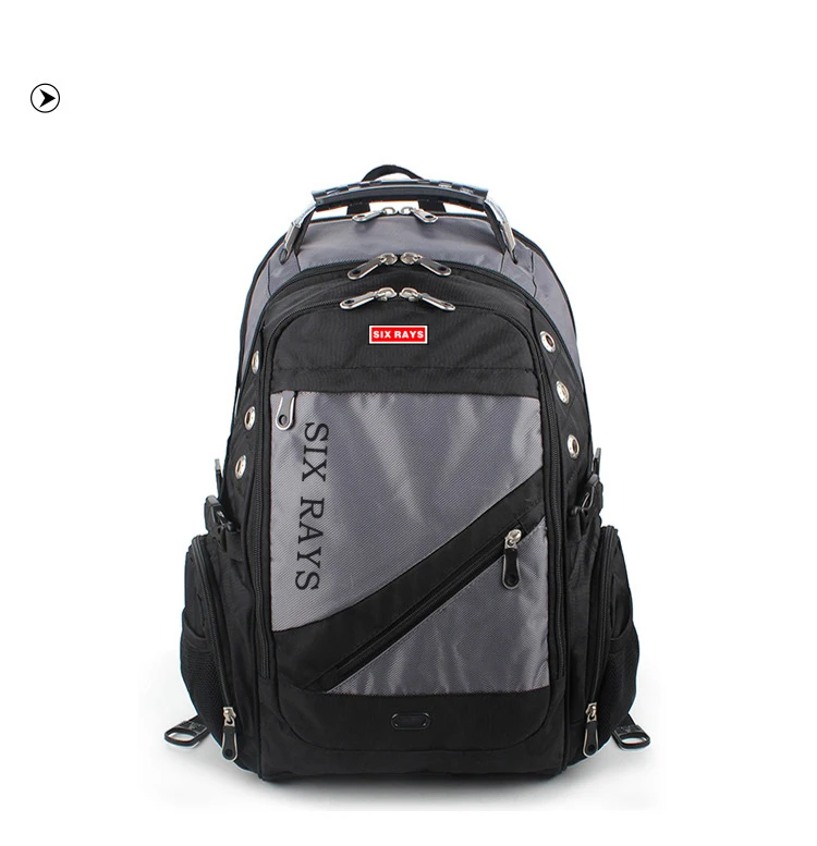 SIXRAYS Men Laptop Bag External USB Charge Computer Backpacks Anti-theft Men Waterproof Bags Women Backpack with Lock Raincover