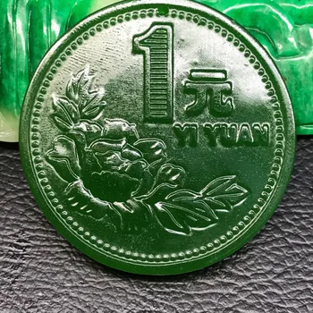 

Chinese fashion handmade jade pendants One Dollar Coin Pendant