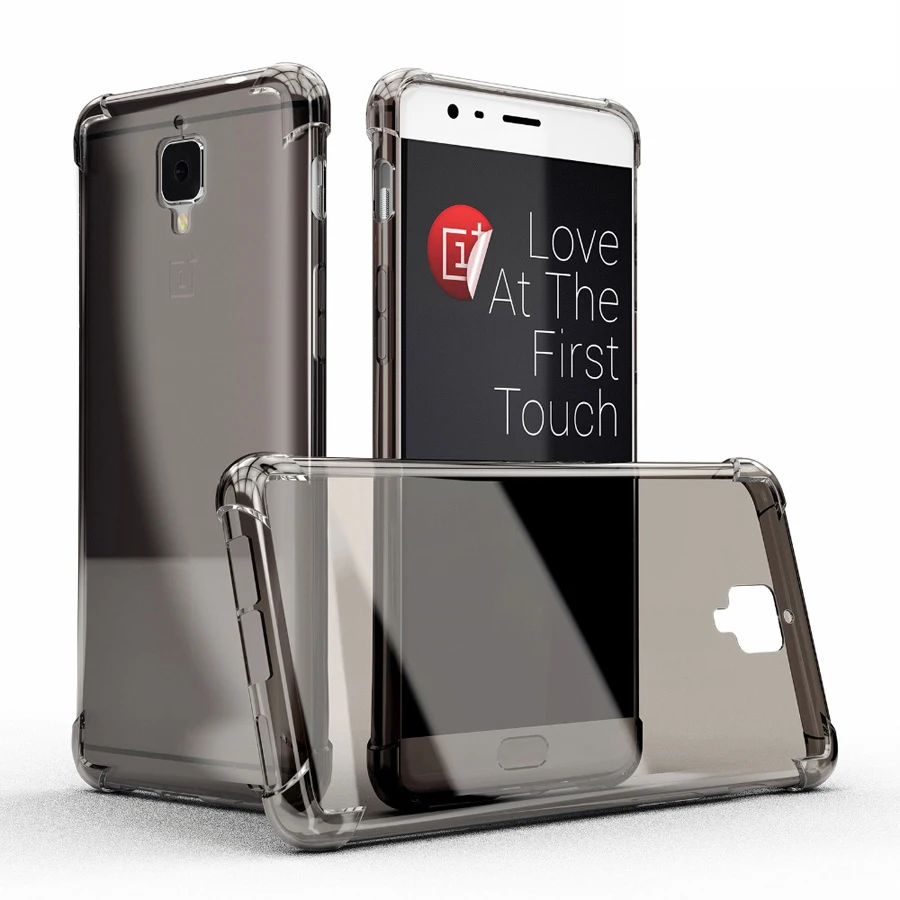 Противоударный Прочный чехол-бампер для Oneplus 3 5 прозрачный мягкий TPU чехол T 6 |
