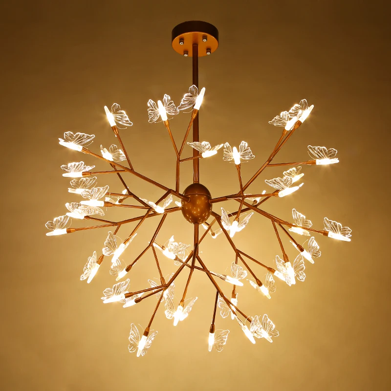 

Postmodern living room LED chandelier Nordic lighting creative butterfly fixtures study hanging light restaurant suspended lamps
