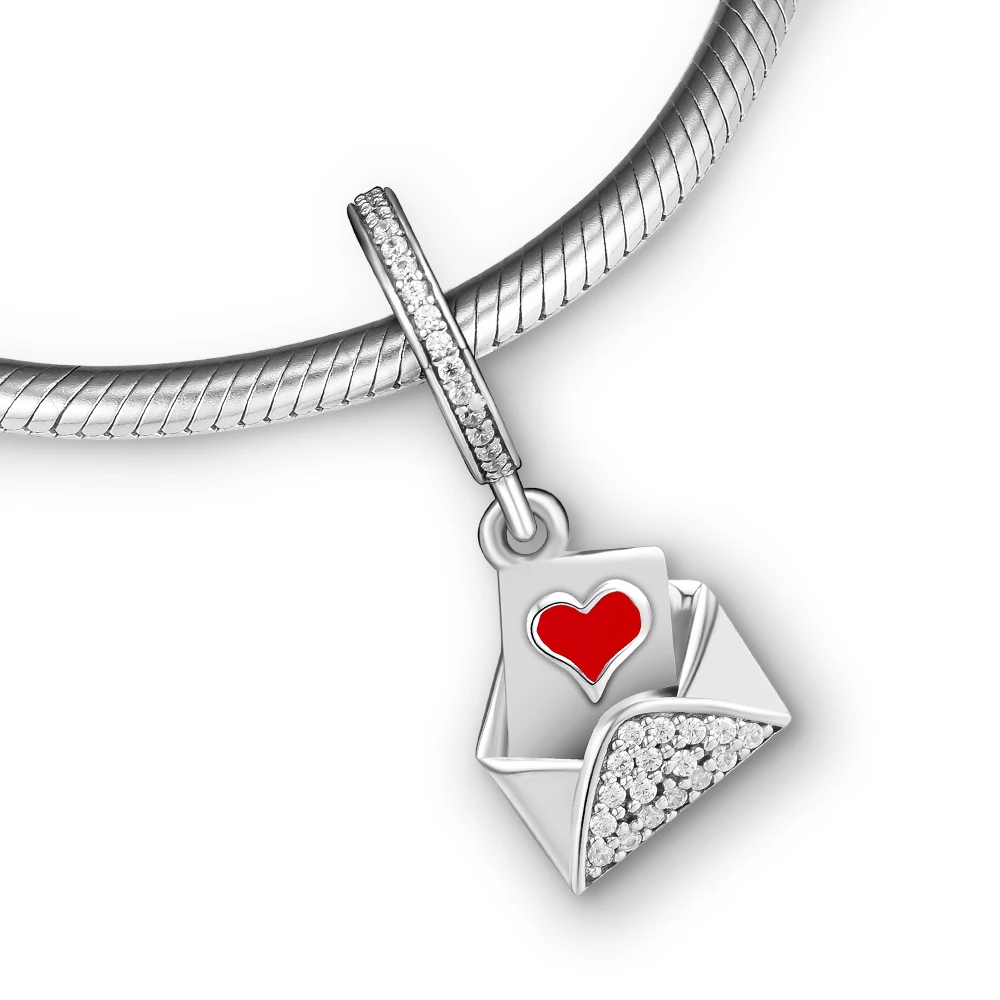 Подходит для браслетов Pandora с подвесками бусины надписью Love 100% женское
