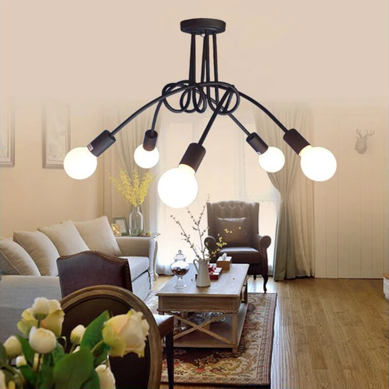 Online Kaufen Großhandel Schwarz Deckenleuchte Aus China Schwarz ... Moderne Deckenleuchten Fur Wohnzimmer