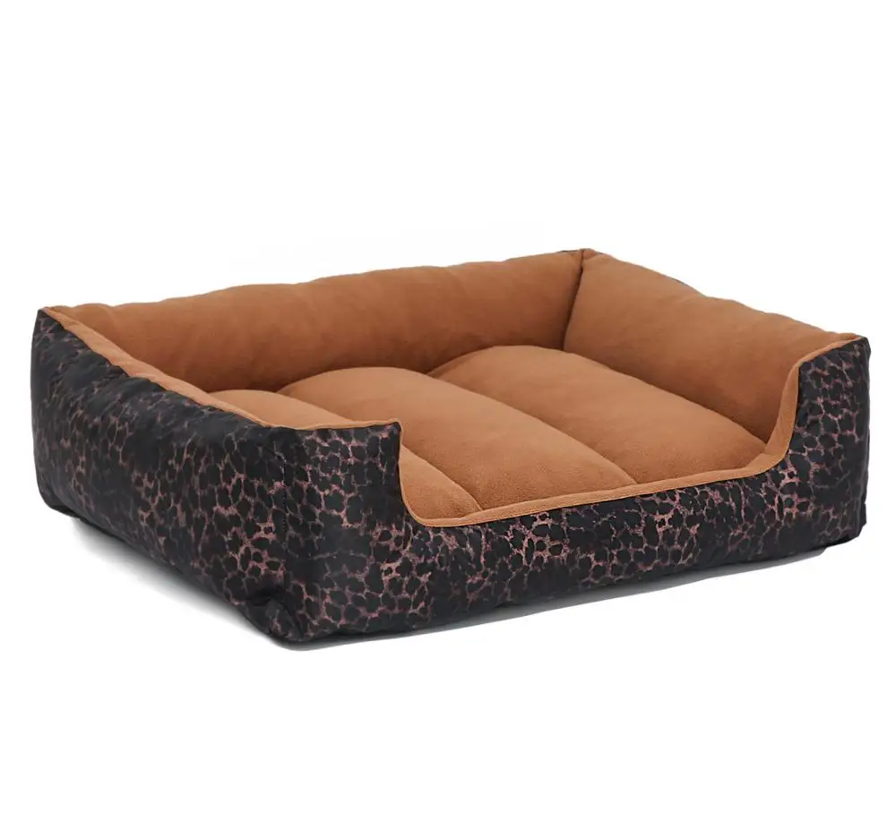 Все съемные кровати для собак водостойкая кровать для собак с удобным флисом машинная стирка - Цвет: Leopard Ten