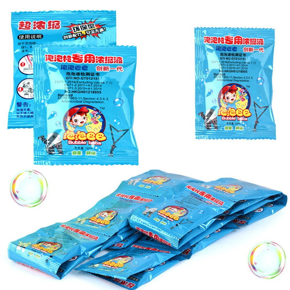 5,10PCS Water Soap Bubble Liquid Bubble Refills Toys Bubbles Water Concentrate Soap Materials 10ml For Bubbling Gun Refills Toy