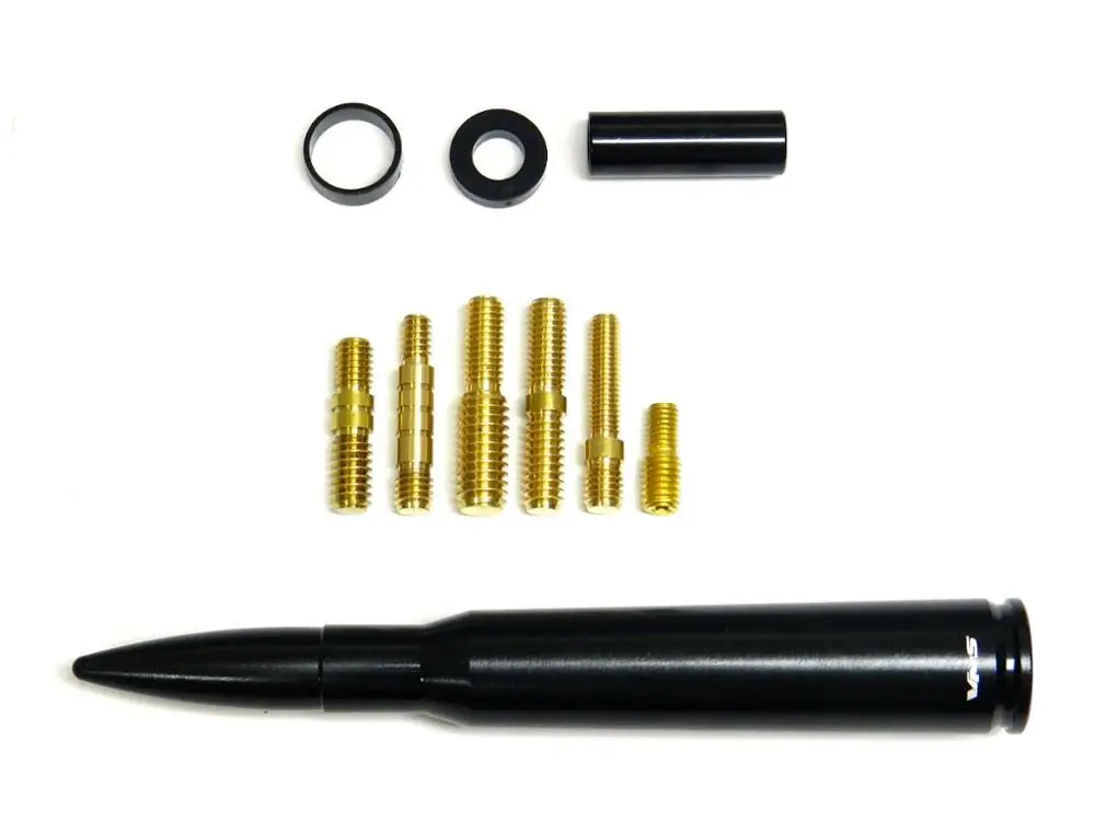 

FORD F150 RAPTOR 50 CAL CALIBER BULLET AMMO ALUMINUM SHORT ANTENNA BLACK KIT