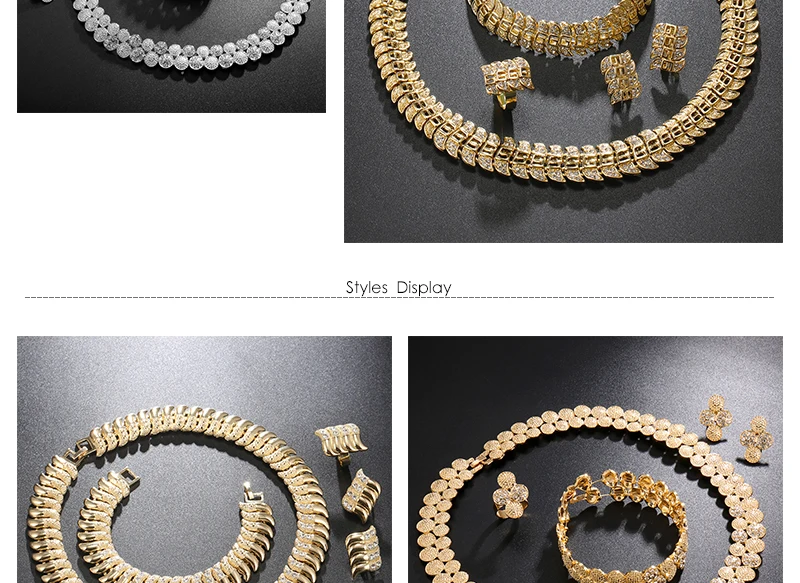 AYAYOO Jewelry Sets Women African Beads Jewelry Set Trendy Choker Turkish Ethiopian Wedding For Brides Costume Jewelry Set (4)