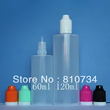 Стиль 120 мл Лот 450 шт. бутылки из полиэтилена низкой плотности с крышка с защитой от детей и контроль вскрытия по FedEx