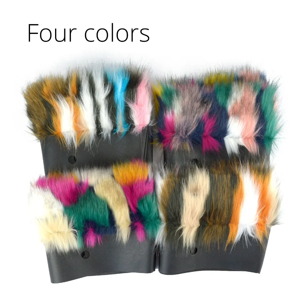 Tanqu 2018 New Mixed Color Women Bag Plush Trim for O BAG Thermal Plush Decoration Faux Fur Fit for Classic Big Mini Obag
