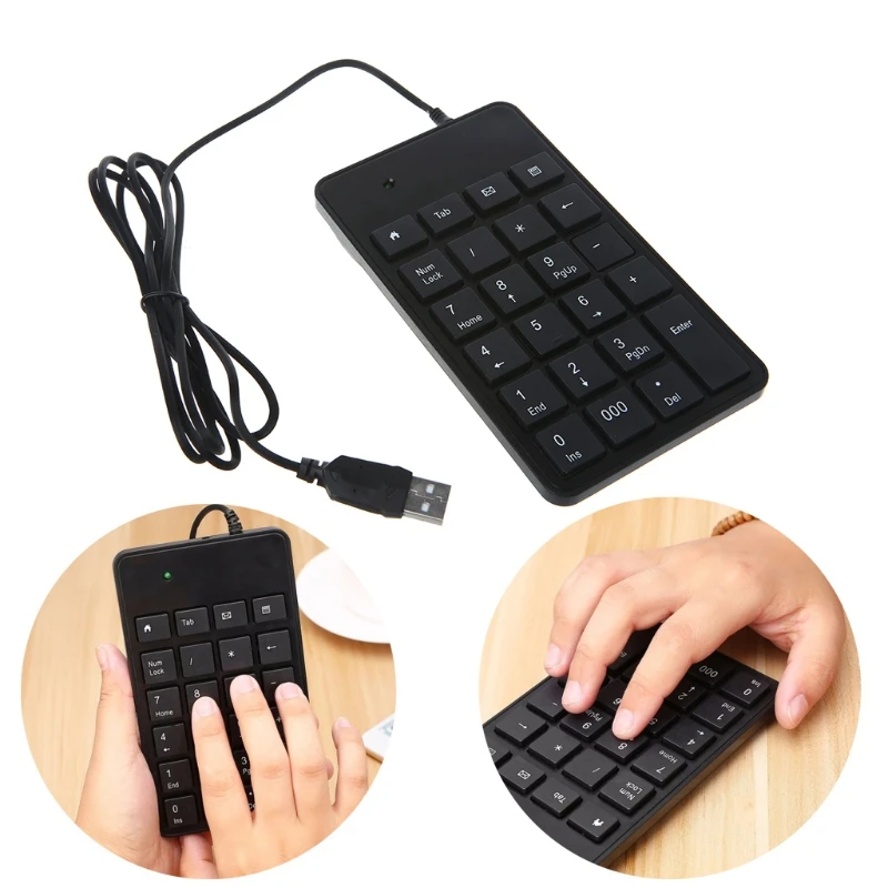 Mini Wired Numeric Keypad 23 Keys USB Number Pad Keypad Numeric