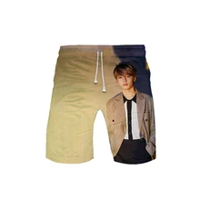 Kpop NEW Team Stray Kids Album Yellow Wood 3D Print summer men fashion trend shorts popular casual summer shorts