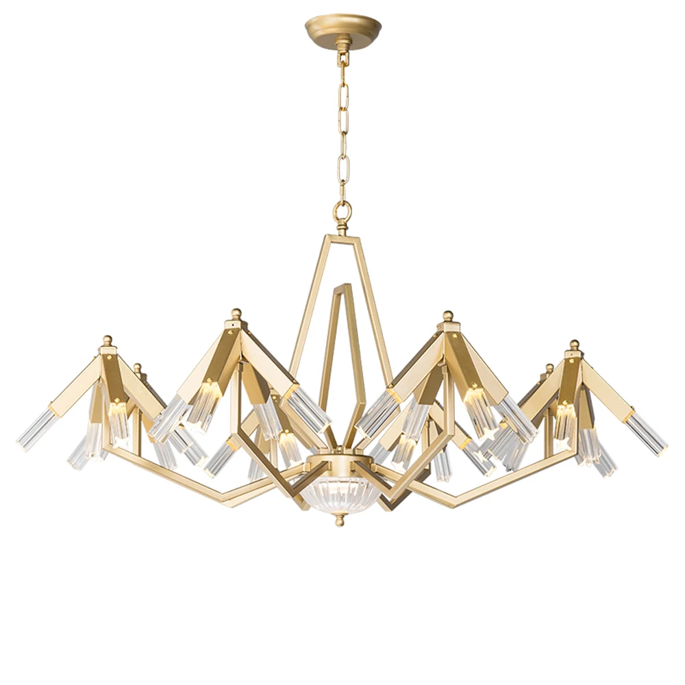 

new modern LED chandeliers glass lamp AC110V 220V replaceble G9 luminare gold home lighting and project lights