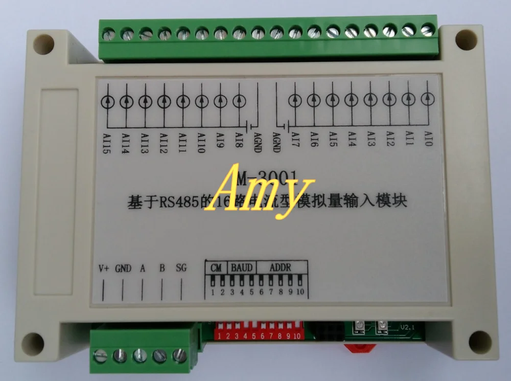 

RS485 current acquisition module Modbus RTU communication card 16 analog input