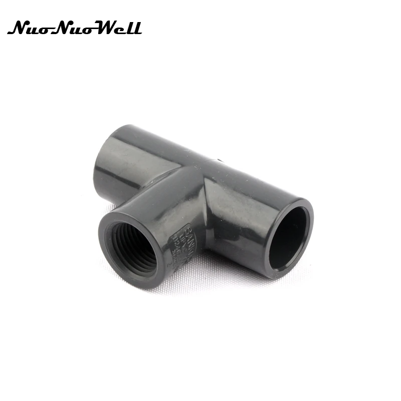 1pcs NuoNuowell ANSI 1/2&quot Thread Pipe PVC Tee Connector Garden Irrigation Hose Fittings Aquarium Supplies Fish Tank Adapter | Дом и сад