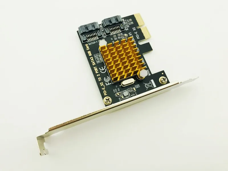 Плата контроллера SATA PCI E 2X 4X 8X 16X Express на 3 0 2 порта SATAIII 6 Гбит/с плата расширения