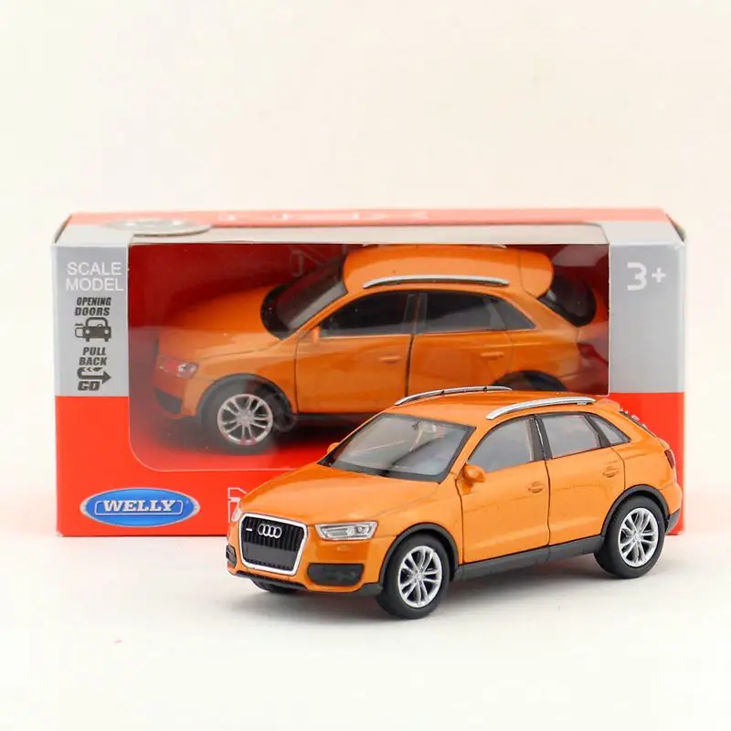 /резиновые игрушки/литья под давлением модель/1:36 весы/Audi Q3 спортивные крутые/оттягиваемая назад машина/Набор для обучения/подарок для детей - Цвет: Оранжевый