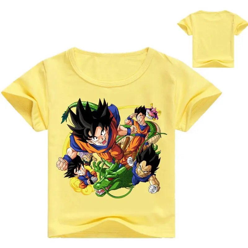 Футболка с принтом Новая модная футболка с драконом и шариком DBZ Bulma Super Saiyan vegeta футболка с 3D принтом для мальчиков, аниме, Детская футболка Goku Harajuku, топы - Цвет: color at picture