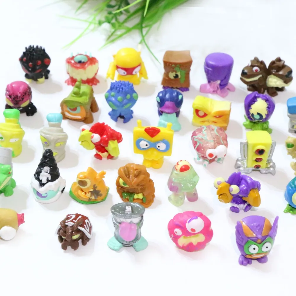 

50Pcs/lot Cartoon Anime Trash Dolls Action Figures 3CM PVC Model Capsule Toy Kids Playing Monster Garbage Doll Christmas Gift