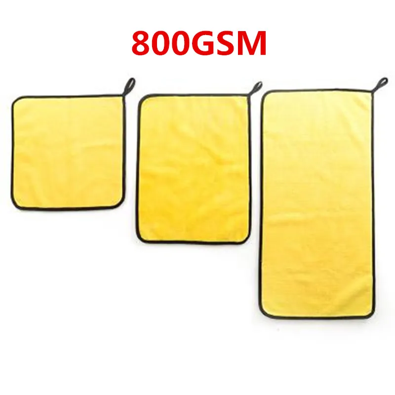 800GSM высококачественное двустороннее полотенце для мытья автомобиля из микрофибры, Коралловое флисовое чистое полотенце, домашнее кухонное супер впитывающее - Цвет: 800GSM 30X30cm
