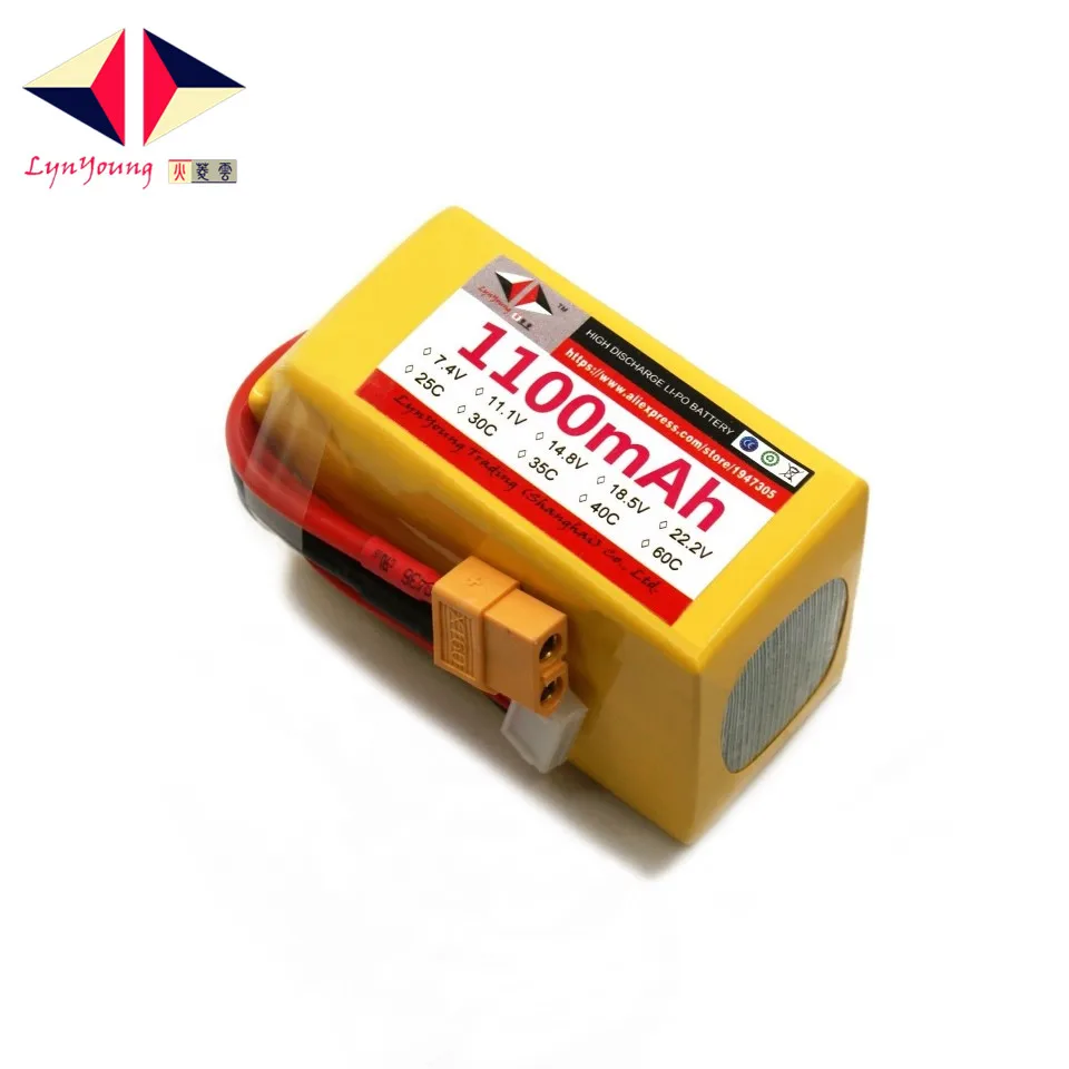 Lylynyoung 6 S lipo батарея 22,2 в 1100 мАч 35C max 70c для самолета Вертолет Автомобиль quadcopter грузовик