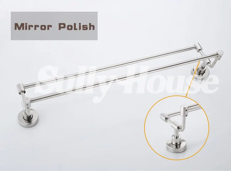 Салли дом Нержавеющая сталь Ванная комната двойное/один Штанги для полотенец, Полотенца, 60 см Полотенца стойки, Полотенца держатель