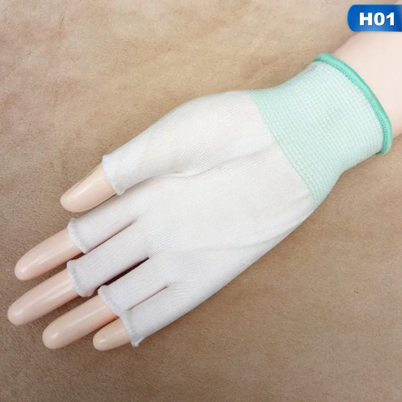1 пара антистатические перчатки Антистатические ОУР электронные рабочие Прихватки для мангала Pu покрытием ладонью палец PC