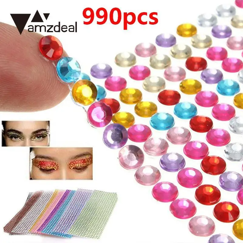 Amzdeal 990 قطعة/المجموعة diy كريستال الماس كريستال بلينغ ملصقات ذاتية اللصق الراين الشارات الهاتف اللوحي laptop skins ملصقا Amzdeal 990 قطعة/المجموعة diy كريستال الماس كريستال بلينغ ملصقات ذاتية اللصق الراين الشارات الهاتف اللوحي laptop skins ملصقا