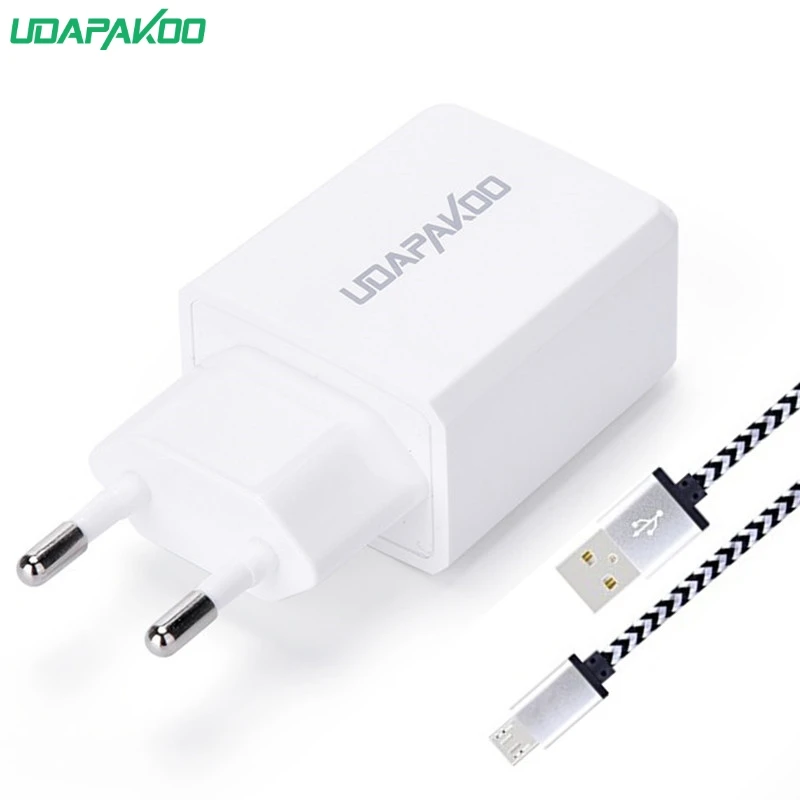 

5V 2.4A Double port Charger + Micro USB Charger Cable For Xiaomi Redmi Note 5 4 4X Samsung S7 S6 Edge S4 S3 J4 PLUS J6 PLUS HTC