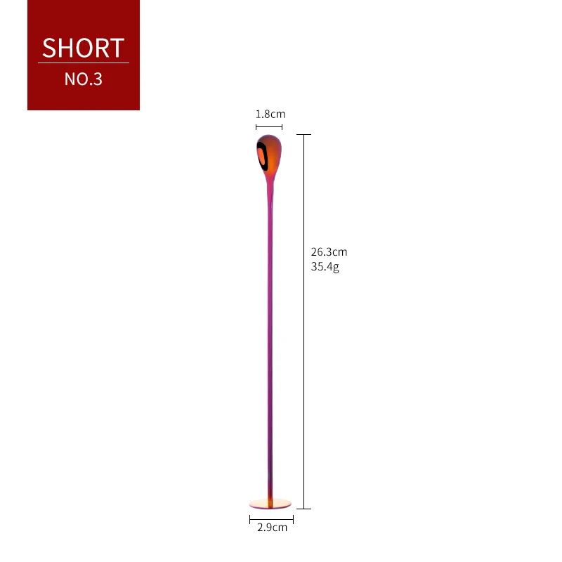 2 размера вертикально расположенная нержавеющая сталь смешивание Коктейльная ложка перемешать ложка с длинной ручкой Золотой бар ложки для вина барная посуда инструменты бармена - Цвет: rainbow NO.3-S