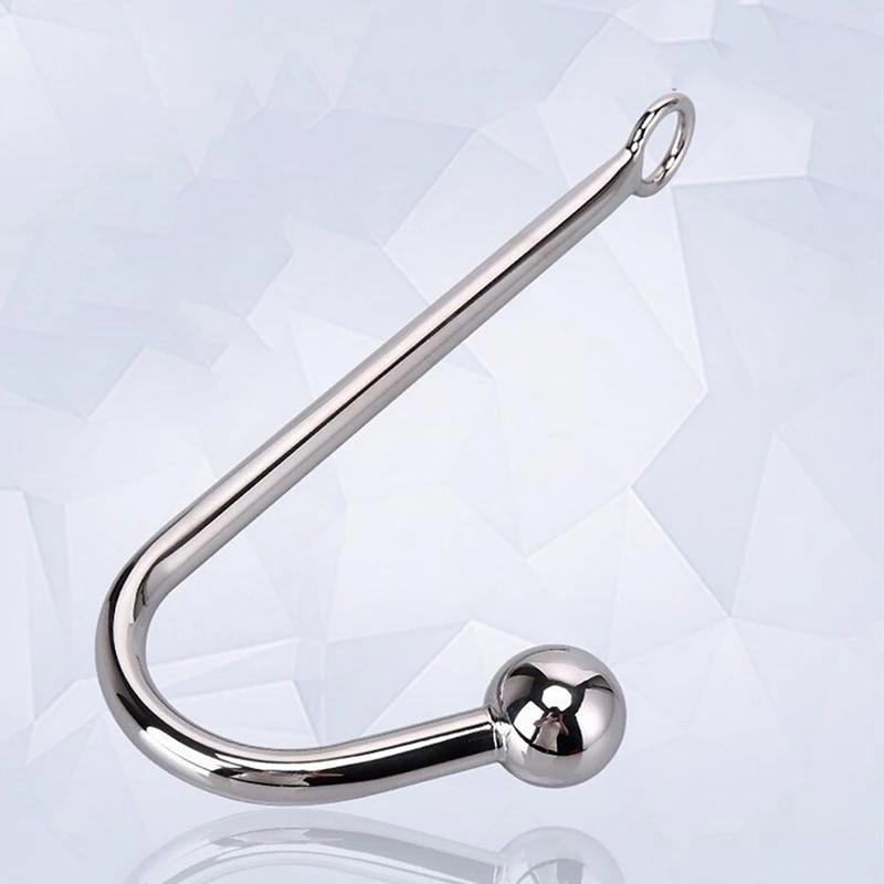 30250mm Stainless Steel Anal Hook Metal Butt Plug With Ball Anal Plug 