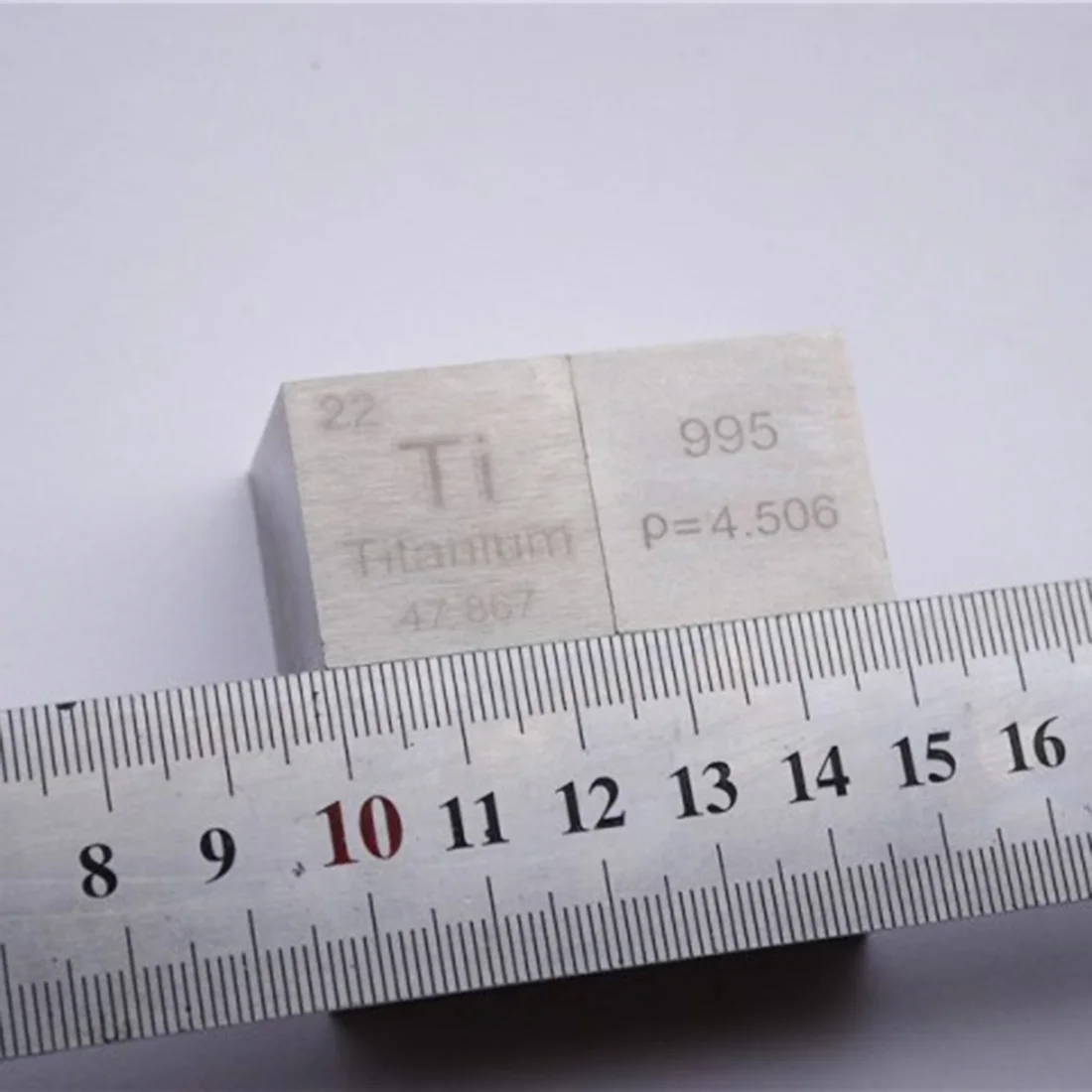 Мини 1-дюймовый 99.5% чистого металла Титан куб химических элементов коллекции