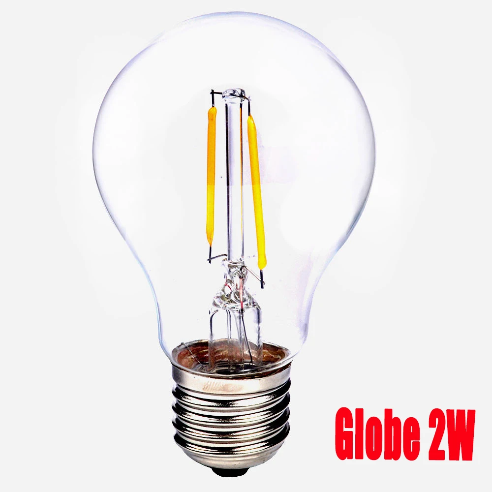 Винтажный светодиодный светильник Эдисона E27 2 Вт 4 6 Luce лампада накаливания COB 360