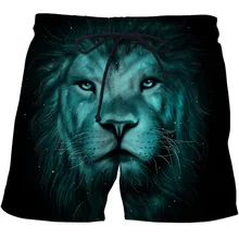 3D принт волк Лев небо женские летние повседневные шорты пляжные шорты бордшорты
