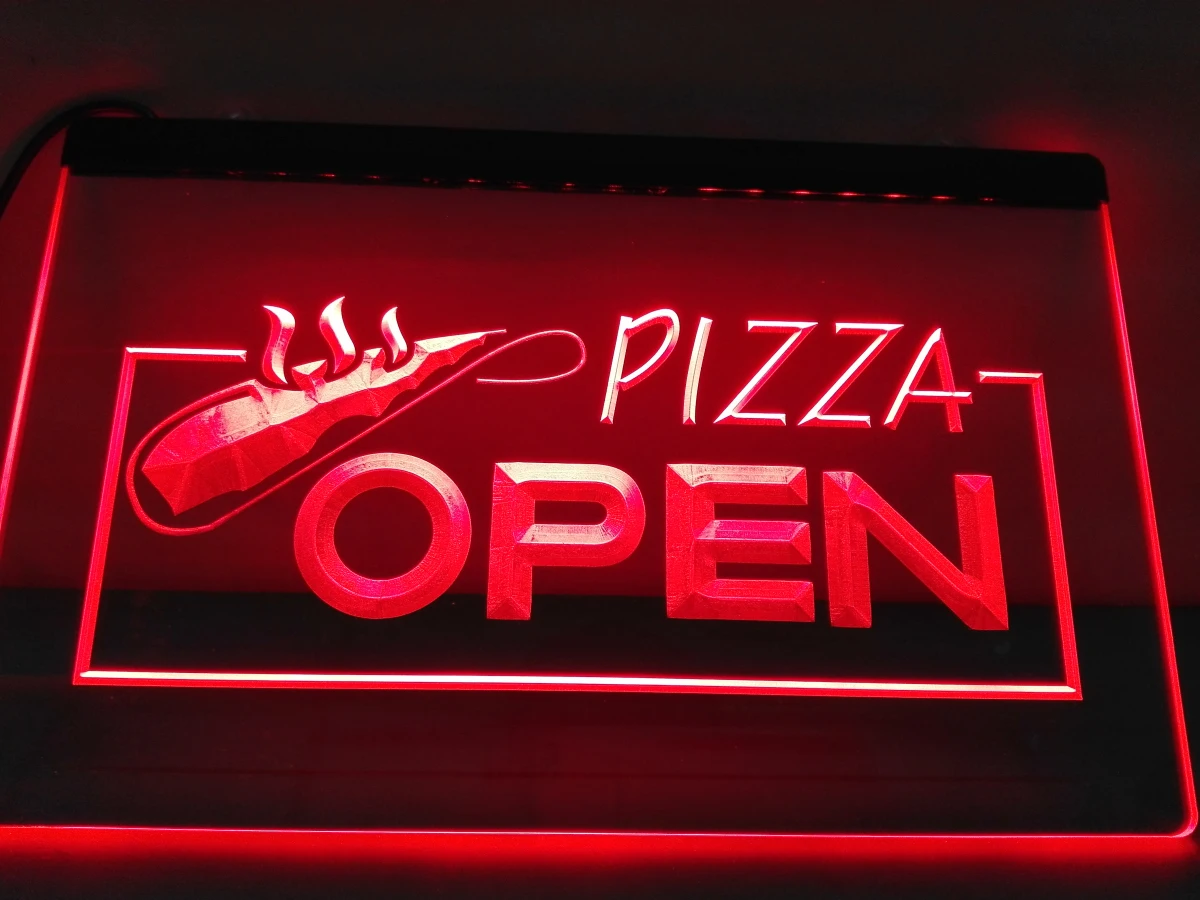 

LB026- OPEN Pizza Restaurant Displays LED Neon Light Sign home decor crafts