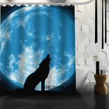 

Best Nice Custom The Black Wolf Shower Curtain Bath Curtain Polyester Fabric Bathroom Curtain MORE SIZE A6.1-64