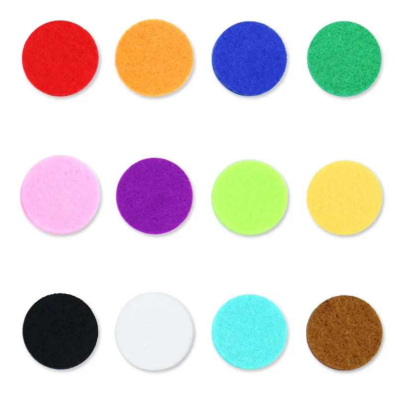 

30MM Colorful Perfume Felt Washable Pads For 38mm Stainless Steel Car Essential Oil Locket Car Diffuser Locket