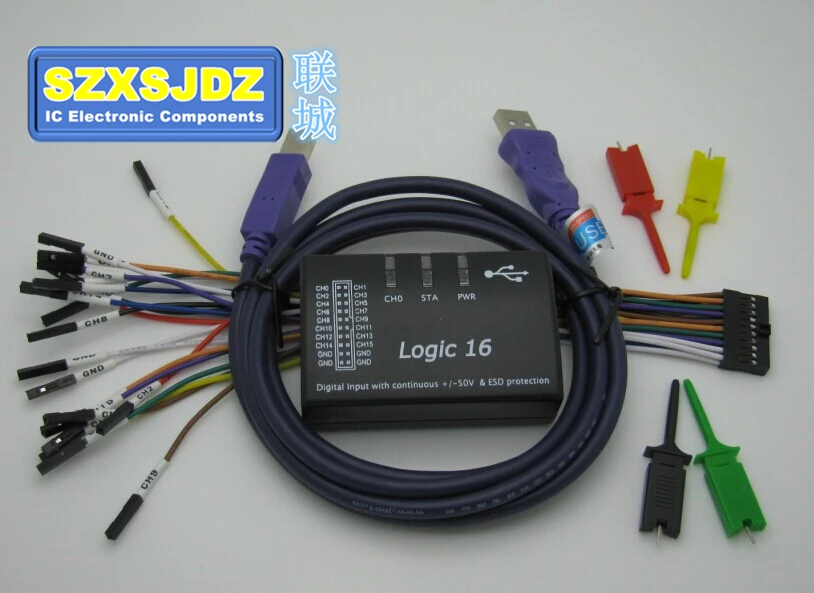 2021+ saleae16 Logic16 USB 100M logic analyzer ARM FPGA decoder tool