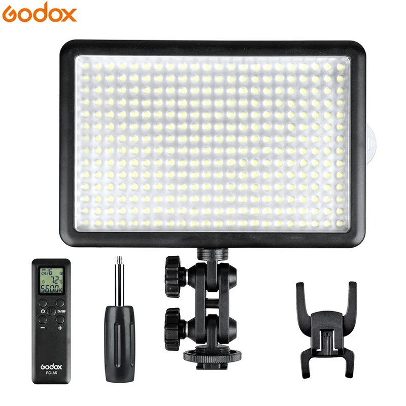 

Godox LED308C Bi-Color 3300K-5600K LED Video Light Lamp for DV Camcorder Camera +Remote+Handle Grip