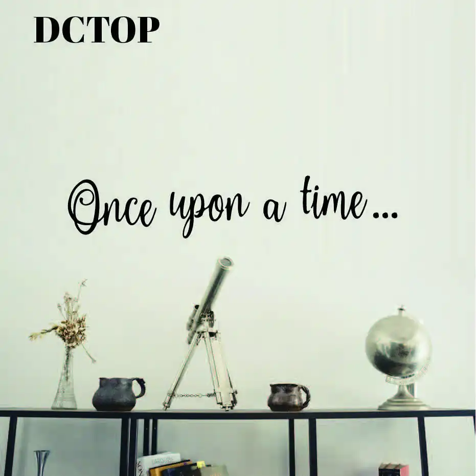 Once Upon A Time Wall Sticker Fairy tales Quote Decals for Children's Kids Room Bedroom vinyls Wall Art Home Decorative Mural (3)