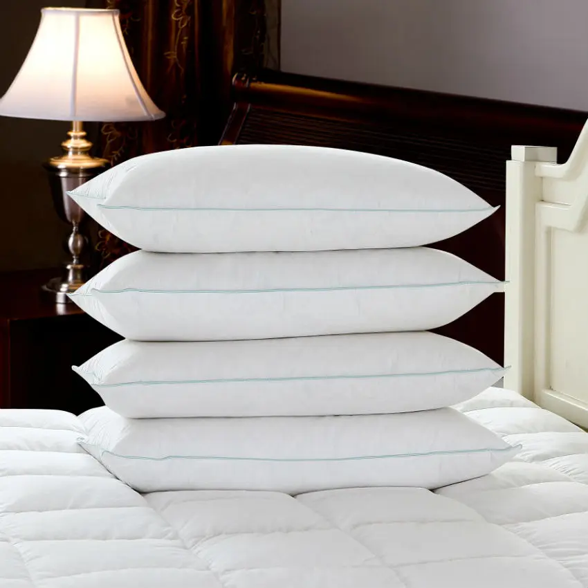 Peter Khanun New Brand Design White Duck Feather Pillows Neck Health Care Pillow 100 Cotton Shell