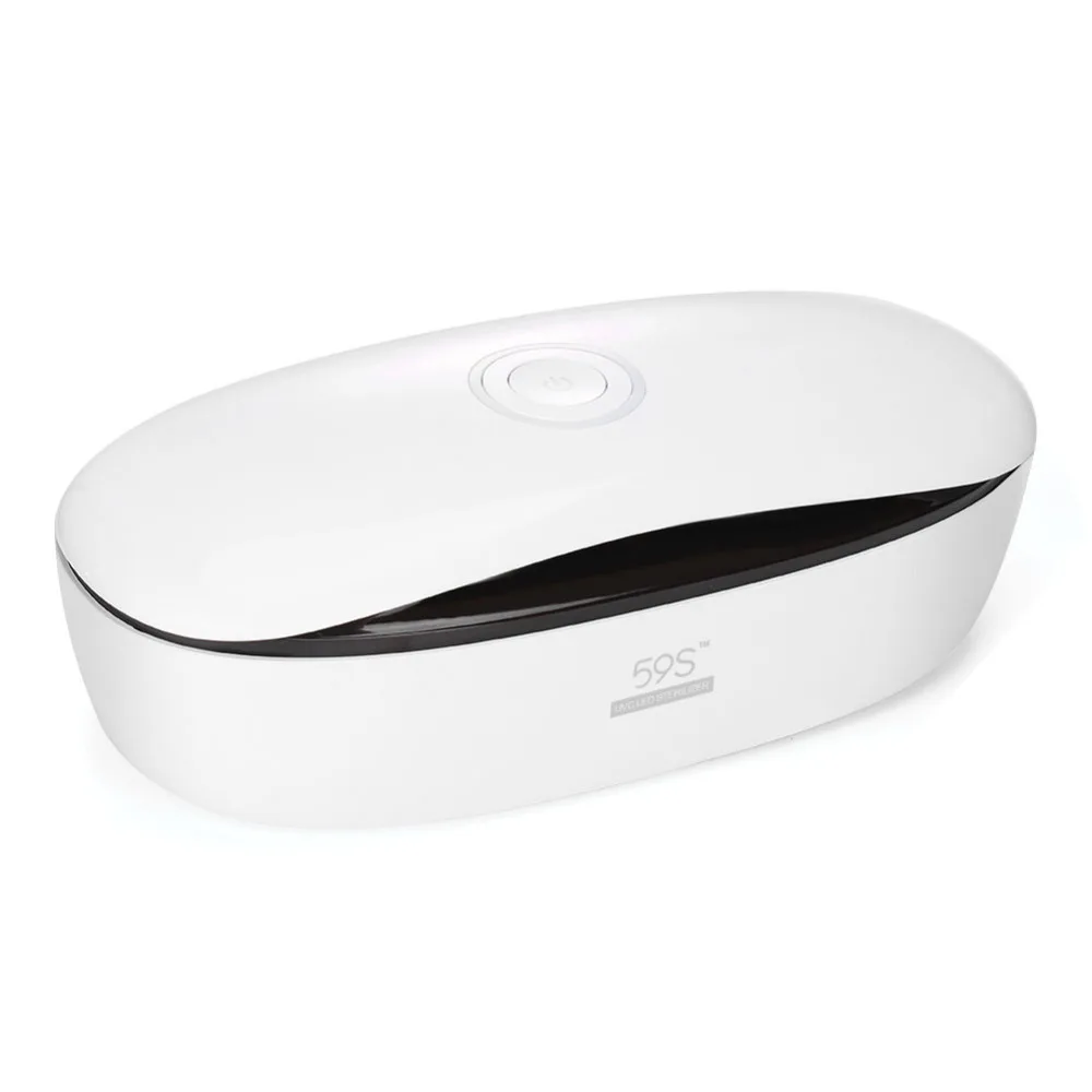 Kit de limpiador de uñas para cosméticos con caja de esterilizador LED inteligente de 59 s, dispositivo de desinfección UV, esterilizador, estuche para salón de manicura, Splitters