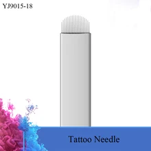 100 шт. иглы для микроблейдинга 18U одноразовые стерильные для татуировки иглы для постоянного макияжа бровей 3D поставки принадлежностей для татуировок