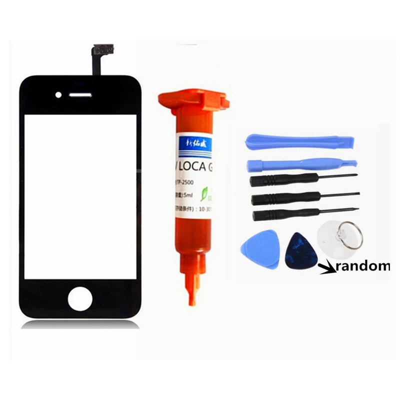 For apple 4 4s TouchScreen Digitizer Glass Lens sensor replacement parts for iphone 4 4s touch